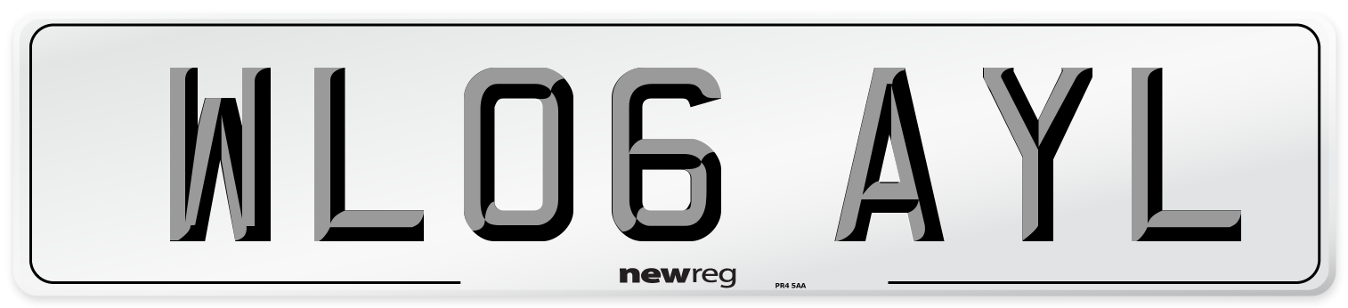 WL06 AYL Number Plate from New Reg